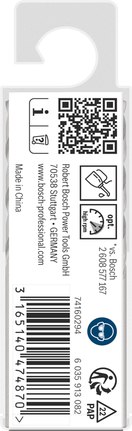 Broca helicoidal Bosch PRO Metal HSS-G 3,4 mm (pacote).